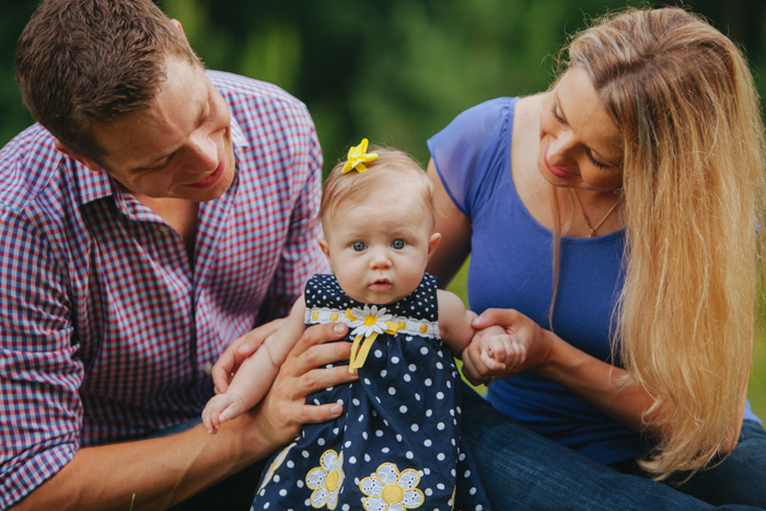 polka dot baby family photo