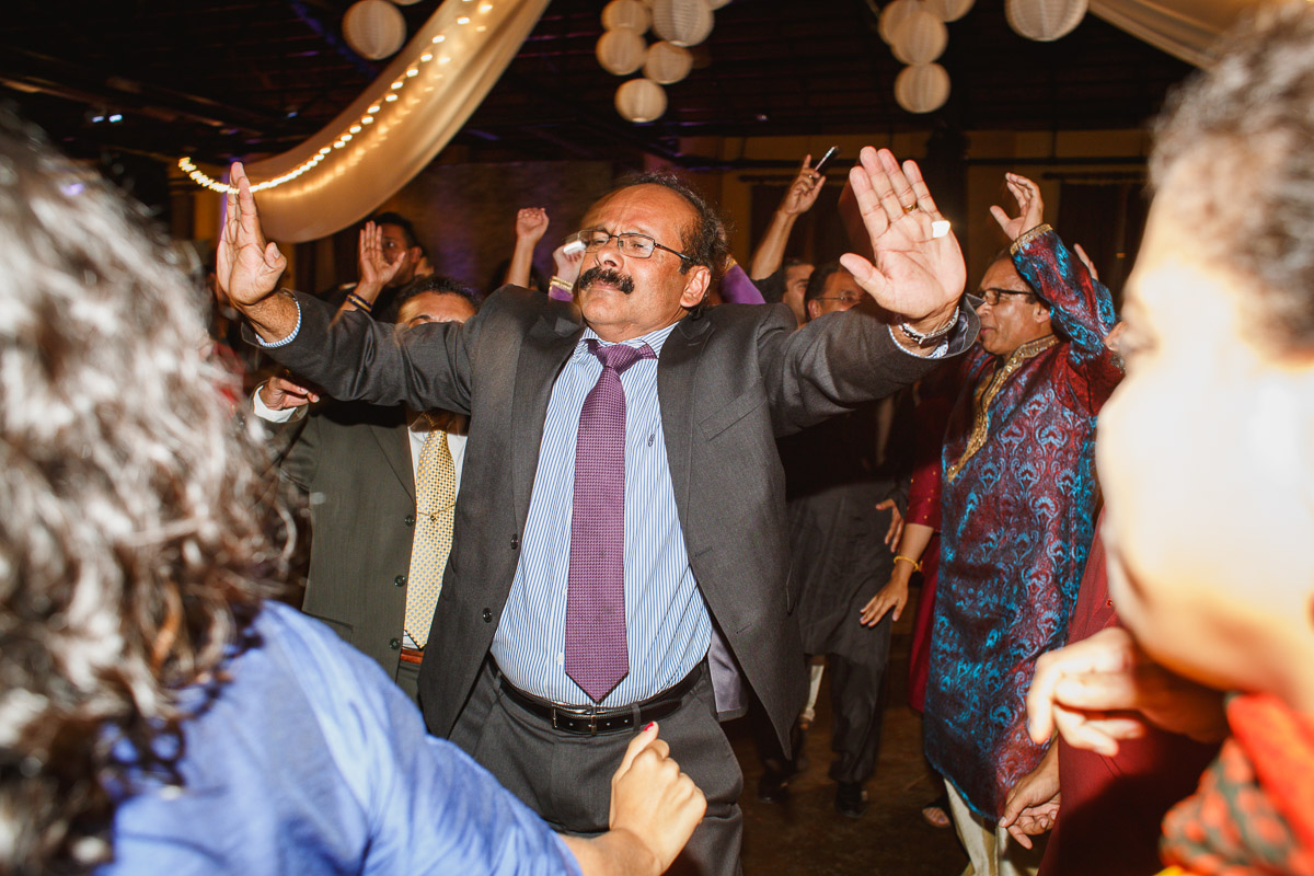 Indian wedding reception dancing