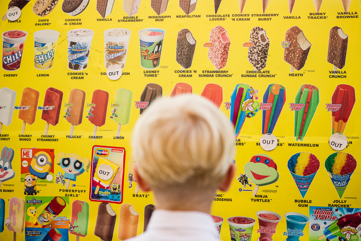 boy ice cream truck sign